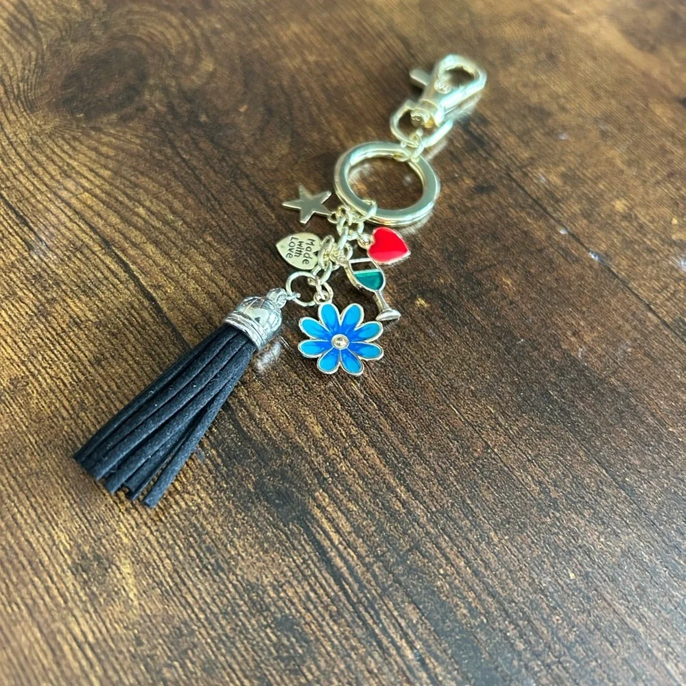 Gold and Black Charm‎ Keychain